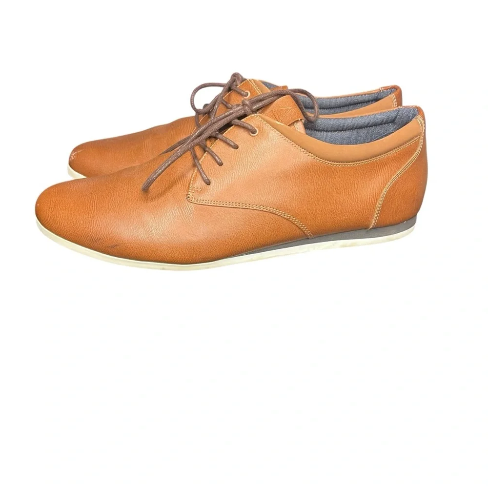 Aldo Men's Brown Leather Oxfords Size 11 - Picture 5 of 8